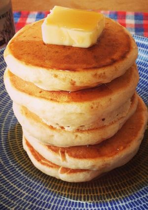 A picture of Egg-free Fluffy Pancakes.