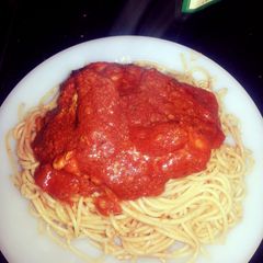 A picture of The no time to lose chilli drowning spaghetti.