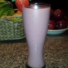 A picture of Dairy free strawberry shake.