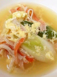 A picture of Rave Reviews from the Little Ones! Imitation Crab and Egg Soup.
