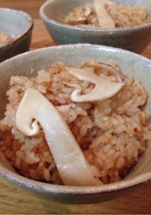 A picture of The Taste of Fall--Matsutake Mushroom Rice.