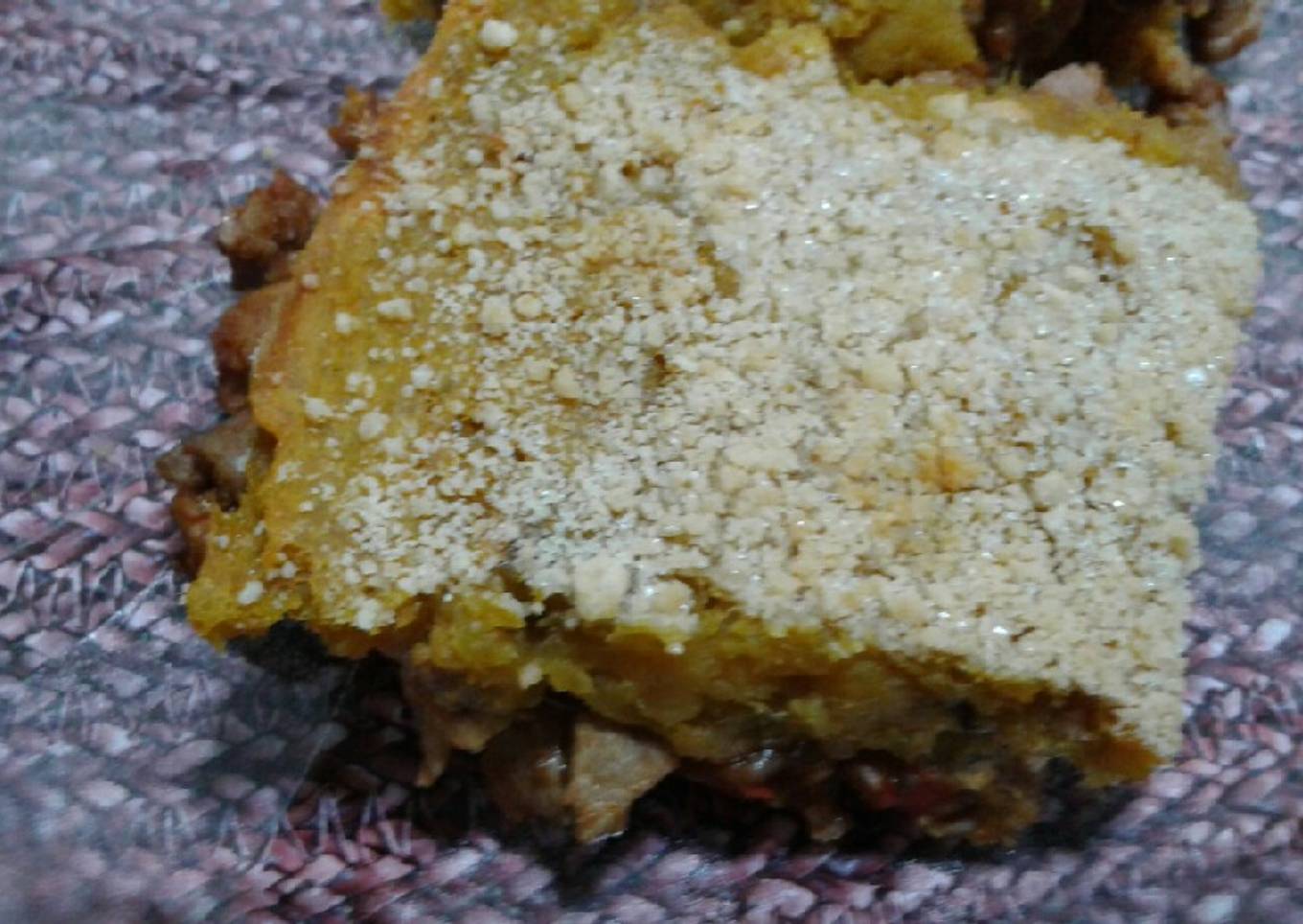 Pastel de cerdo y batata