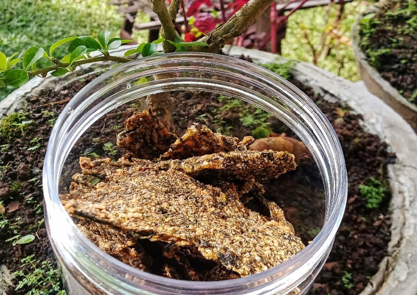 Keripik paru KW (daun singkong)