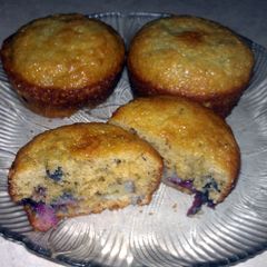 A picture of banana cherry muffins.