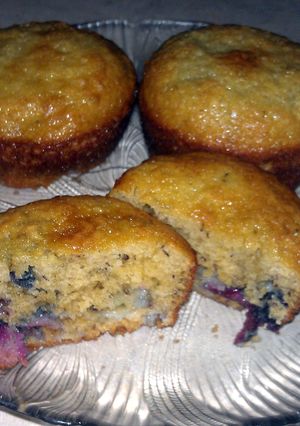 A picture of banana cherry muffins.