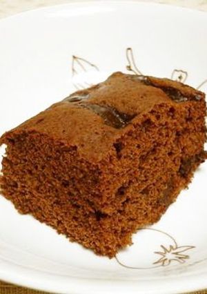 A picture of Rich Chocolate Steamed Cake (made with a silicone steamer).