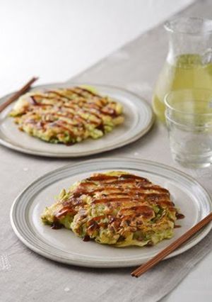 A picture of Tofu and Natto Chewy Okonomiyaki.