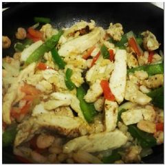 Chicken and Shrimp Fajitas A picture of Chicken and Shrimp Fajitas.