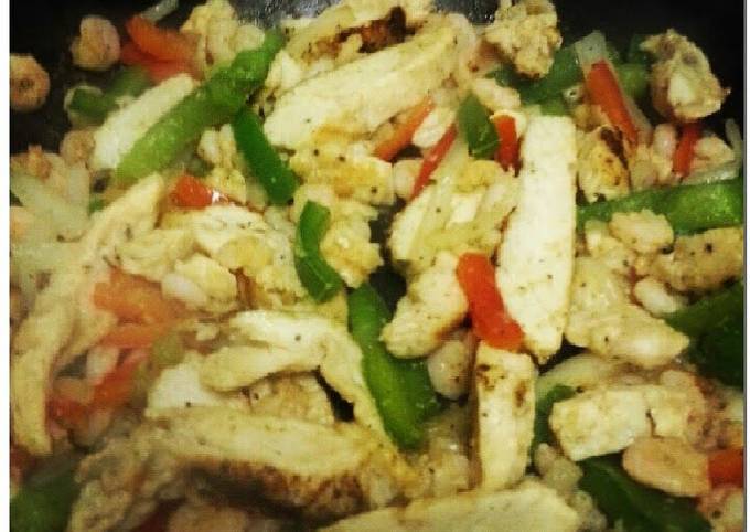 Simple Way to Prepare Original Chicken and Shrimp Fajitas for Vegetarian Food