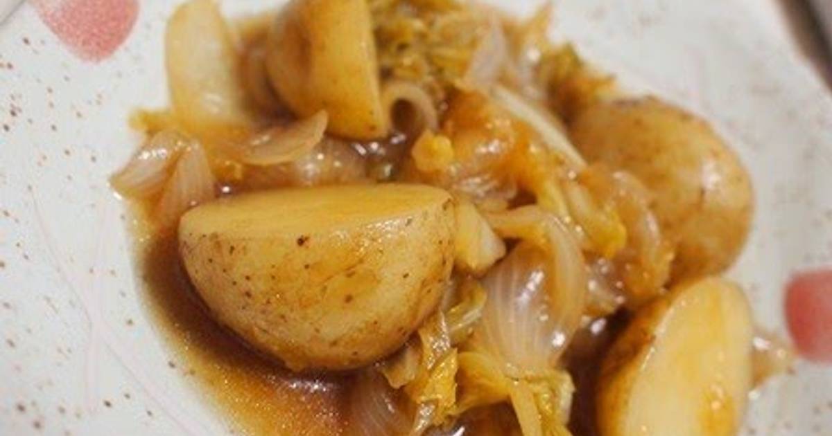 Easy Sweet Simmered New Potatoes and Cabbage Recipe by cookpad.japan