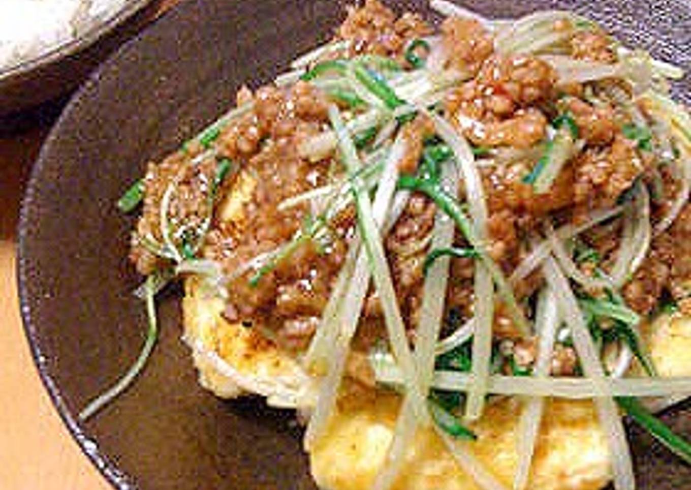 Tofu Steak With Ground Meat Sauce