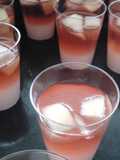 Whipped cream and sangria jello shots