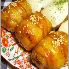 A picture of This is Manly Cooking! You'll Want To Devour These Meat-Wrapped Onigiri Rice Balls.