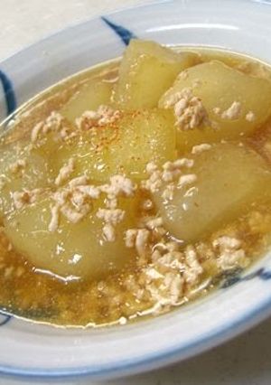 A picture of *Winter Melon Chicken Soboro Ankake*.