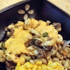 A picture of low calorie cheeseburger macaroni.