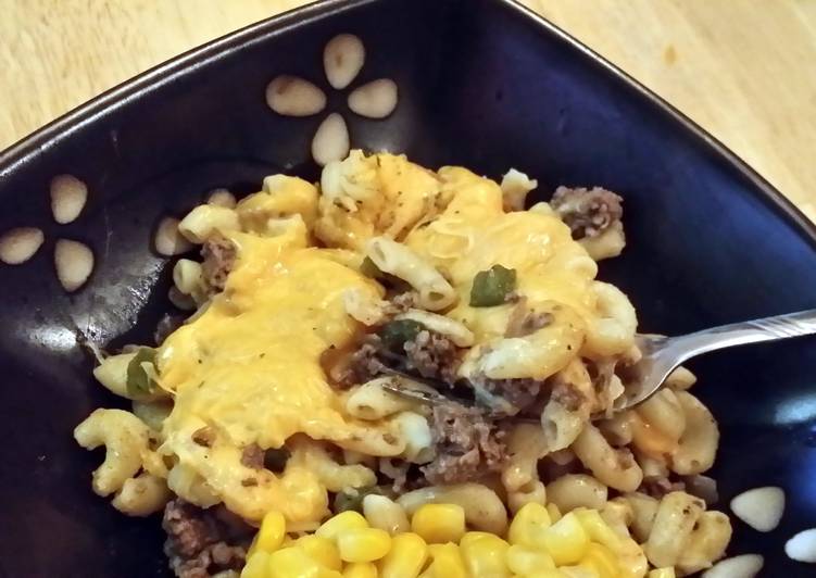 Steps to Prepare Quick low calorie cheeseburger macaroni