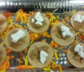 Fresh, Serving Recipe Country tarts with Carmelized  Onions  Goat cheese Delicious