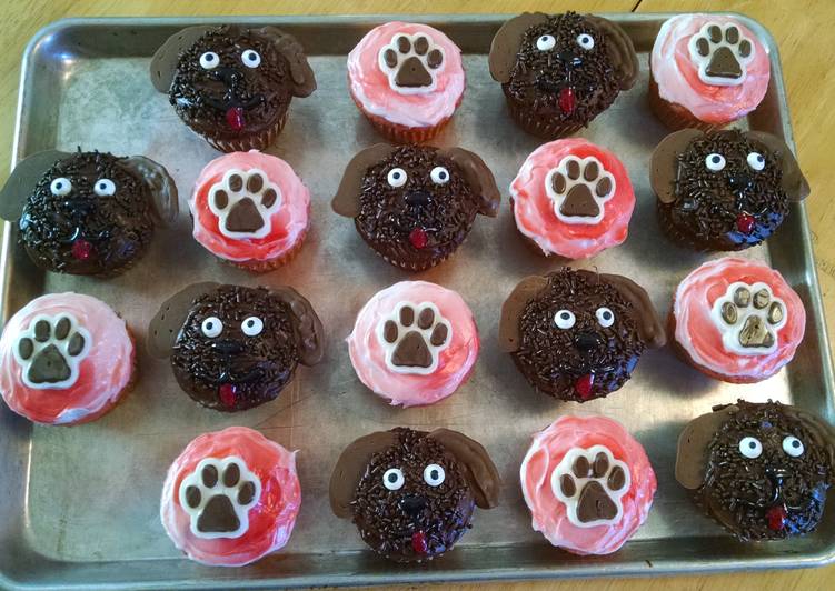 Puppy theme cupcakes