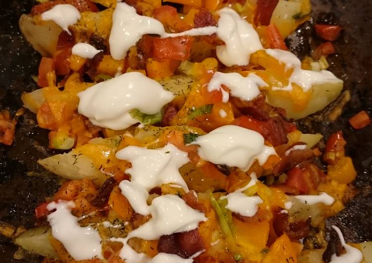 Crispy BAKED Potato Skins Crispy BAKED Potato Skins