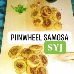 Pinwheel Samosa/ Bakarwadi A picture of Pinwheel Samosa/ Bakarwadi.