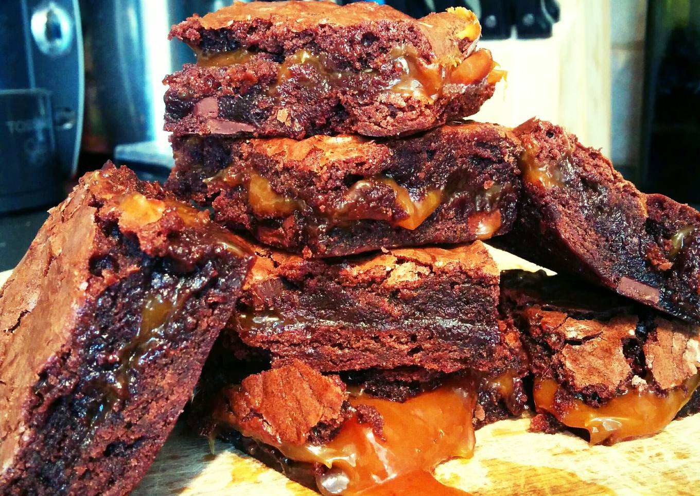 Caramel Apple Dip Brownies