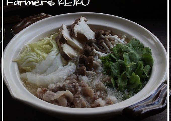 [Farmer’s Recipe] Mizore (Grated Daikon) Hot Pot with Pork recipe main photo