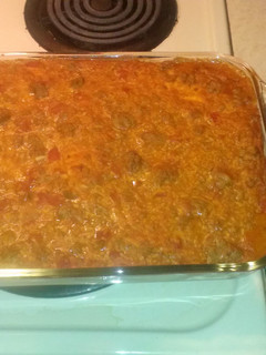 A picture of 4 Layer Loaded Enchilada Casserole.