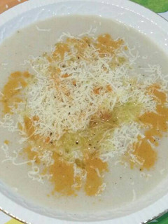 Una foto de Puré de cebolla al huevo batido
