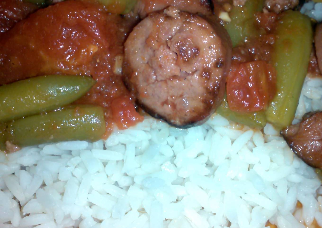 stewed tomatoes and sausage