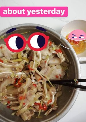 Hình của món Lỗ tai heo trộn sả ớt chua ngọt 🌶.