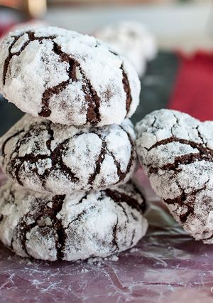 Una foto de Galletas craqueladas de chocolate