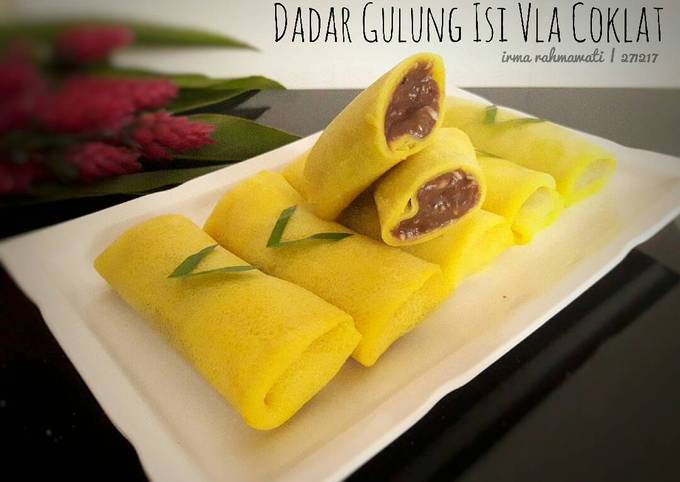 Resep Dadar Gulung Isi Vla Coklat oleh Pawon mair (Irma Resep Dadar Gulung Isi Vla Coklat oleh Pawon mair (Irma