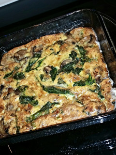 A picture of Crustless veggie quiche.