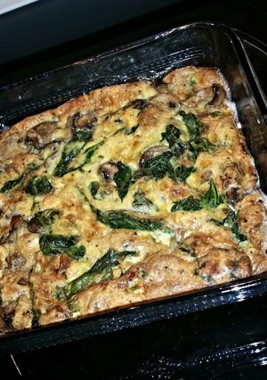 A picture of Crustless veggie quiche.