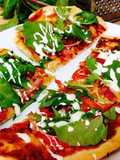 Cheese & Bacon Pizza with Leafy Greens