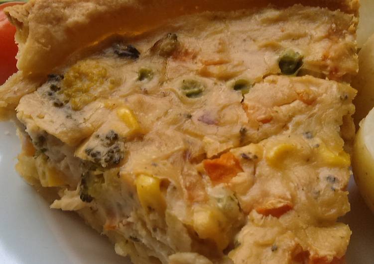 Recipe of Award-winning Vickys Mixed Vegetable Quiche, GF DF EF SF and Peanut-Free