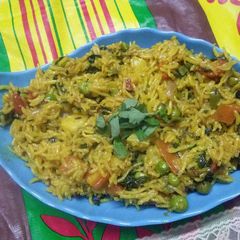 Methi ke pulav A picture of Methi ke pulav.