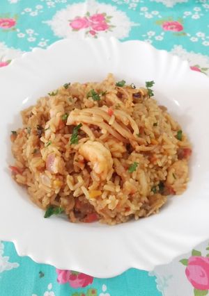 Una foto de Cazuela de mariscos