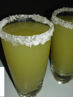 A picture of Apple pineapple and cucumber lemonade.