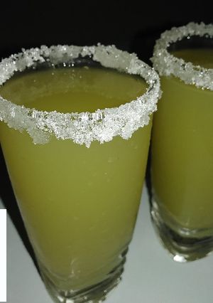 A picture of Apple pineapple and cucumber lemonade.