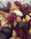 Ensalada de papa y ciruelas a lo ranchero