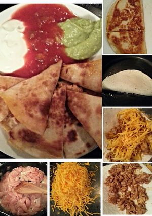 A picture of Tinklee's Chicken Quesadillas.
