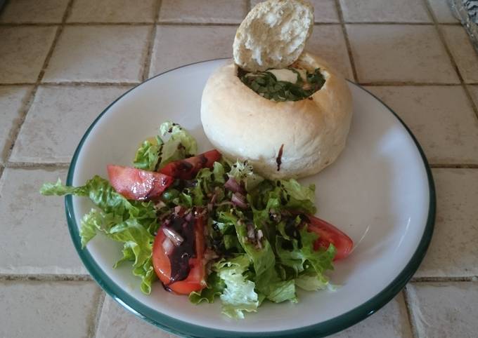 How to Make Super Quick Homemade Pizza boules pain (bread bowls )