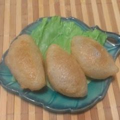 Fried Gyoza (Ham Sui Gok) with Mochiko Glutinous Rice Flour A picture of Fried Gyoza (Ham Sui Gok) with Mochiko Glutinous Rice Flour.