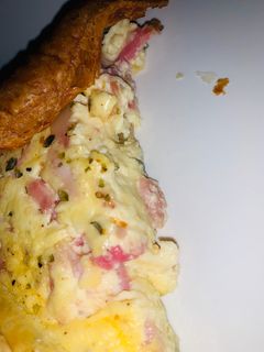 Una foto de Quiche de queso y bacon