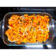 Verduras al horno y lentejas salteadas