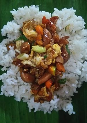 Foto resep Nasi Bakar sosis