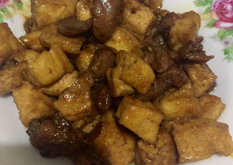 Oseng Jerohan Ayam dan Tahu