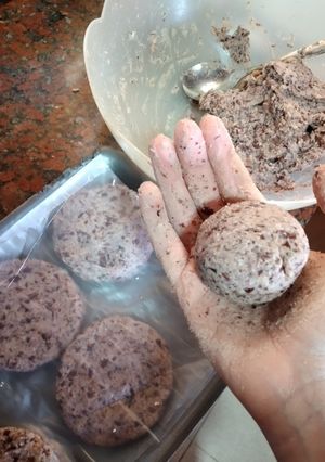 Una foto de Hamburguesas de porotos veganas