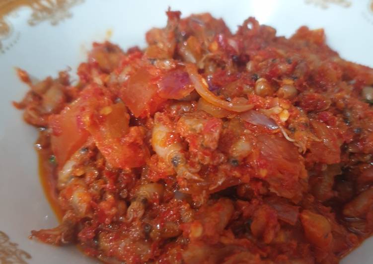 Bumbu Menyiapkan Baby cumi sambal lado super lembut anti amis, Enak Banget